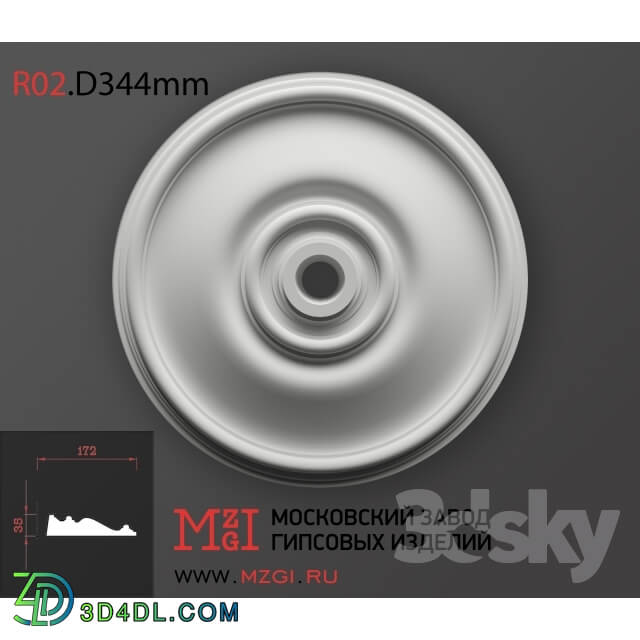 Decorative plaster - R02.D344mm