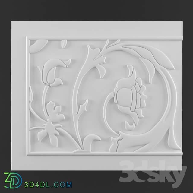 Decorative plaster - Cover _door_ Art Deco