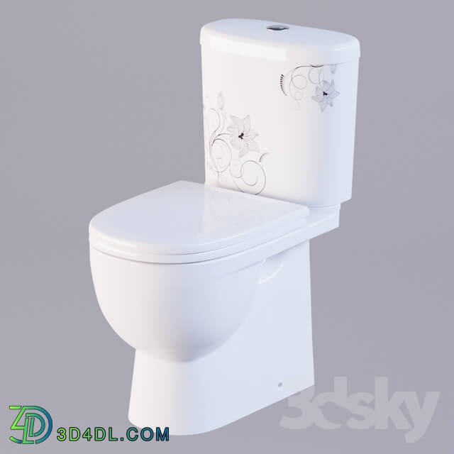 Toilet and Bidet - Sanita Luxe Art Flora WC