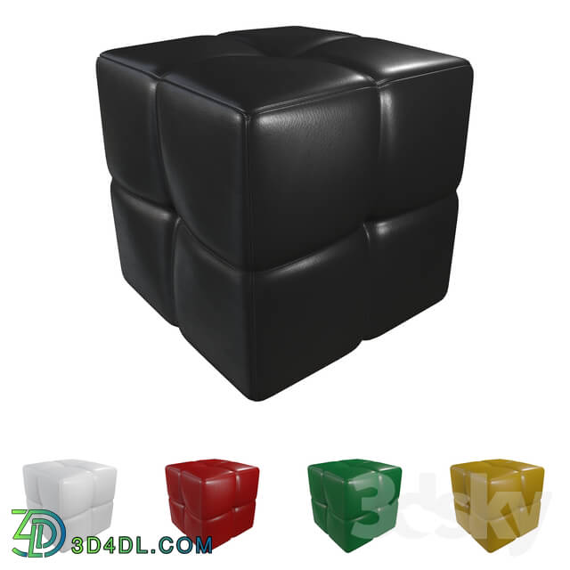 Chair - Leather Ottoman _Clement Ottoman_