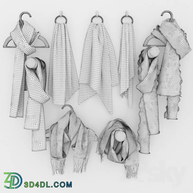 Clothes and shoes - Set scarf hangers