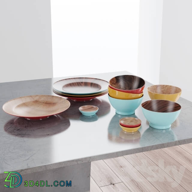 Tableware - Wood dishes ACRE