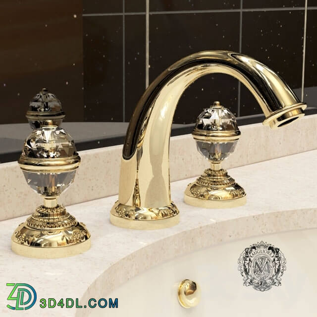 Faucet - Cristalia by Migliore. Basin mixer 3 holes.