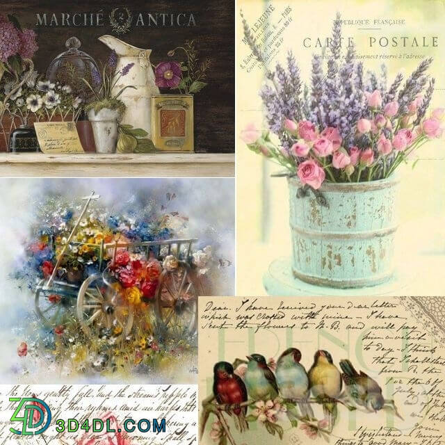 Miscellaneous - Textures in the style of Provence_ vintage_ etc.