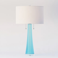 Table lamp - Possini Euro Miriam Blue Glass Table Lamp 