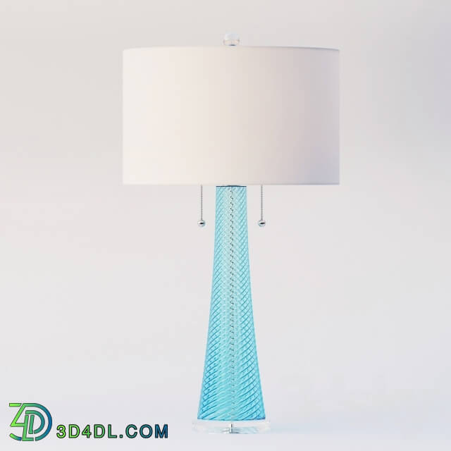 Table lamp - Possini Euro Miriam Blue Glass Table Lamp