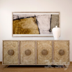 Sideboard _ Chest of drawer - Hooker Furniture Living Room Melange Piper Credenza 