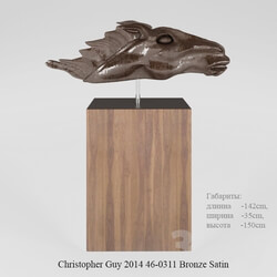 Sculpture - Sculpture of two thousand and fourteen Christopher Guy 46-0311 Bronze Satin 