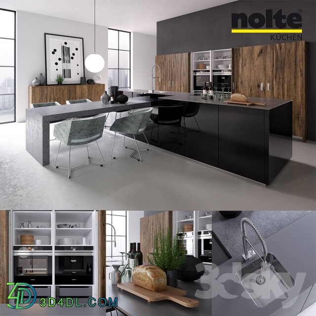 Kitchen - Kitchen NOLTE Legno _vray GGX_ corona PBR_