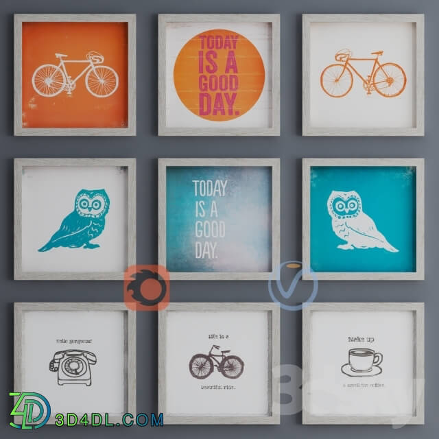 Frame - 9 Piece Framed Wall Art Set