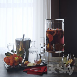Food and drinks - Glass drink dispenser by Crate and Barrel 