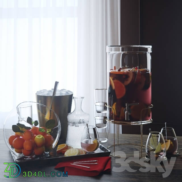 Food and drinks - Glass drink dispenser by Crate and Barrel