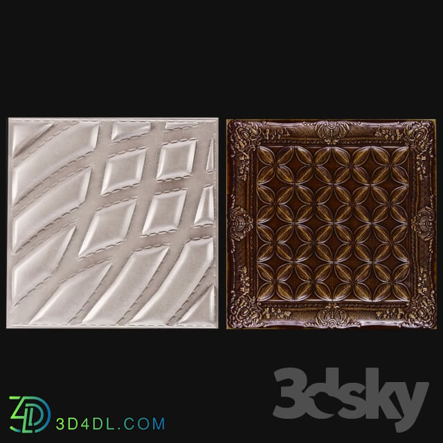 Other decorative objects - Decorative leather 3D panel