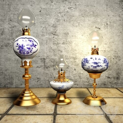Table lamp - SET OF THREE OIL LAMP 
