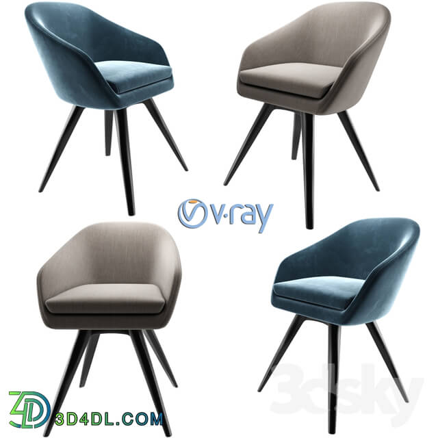 Chair - Aleria Upholstered Steel Swivel Chair