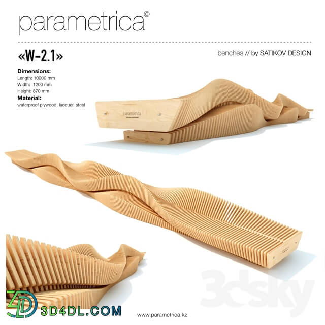 Other architectural elements - The parametric bench _Parametrica Bench W-2.1_