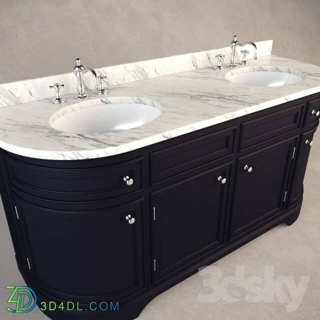 Bathroom furniture - RH ODEON DOUBLE VANITY SINK