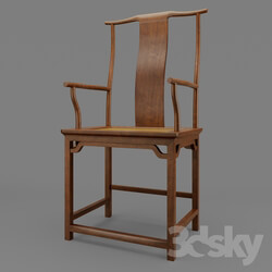 Chair - Late Ming Dynasty High Yoke Back Armchair A 