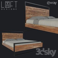 Bed - Bed LoftDesigne 071 model 