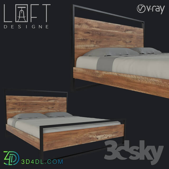 Bed - Bed LoftDesigne 071 model