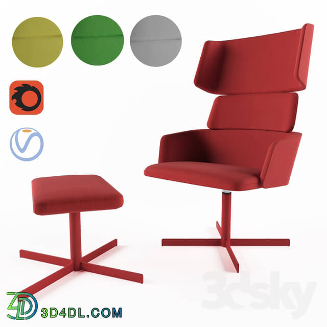 Arm chair - Armchair Concord _ footstool