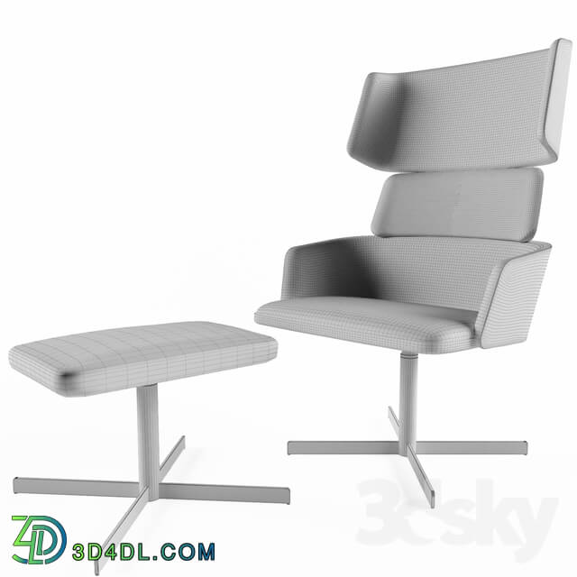 Arm chair - Armchair Concord _ footstool