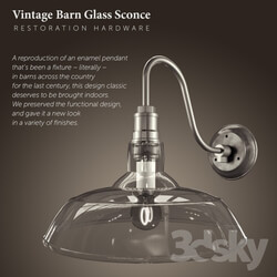 Wall light - Lamp Vintage Barn Glass Sconce 