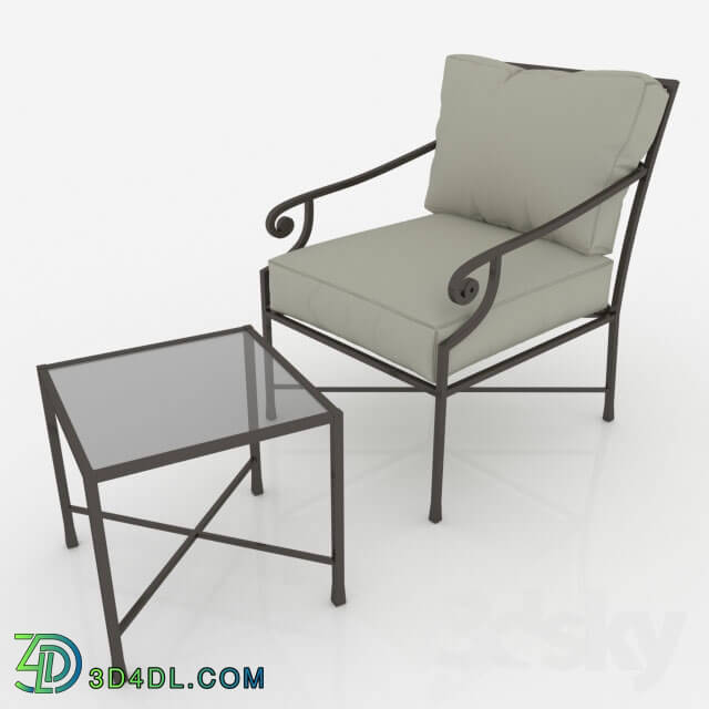 Table _ Chair - Table and Armchair