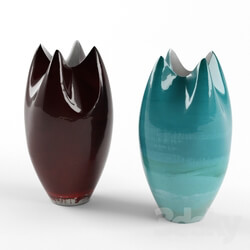 Vase - KELLY HOPPEN- TALL PINCHED VASE 