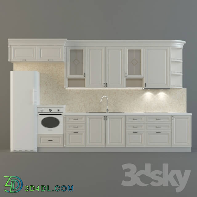 Kitchen - Kitchen with facades of Italion_ dolomite