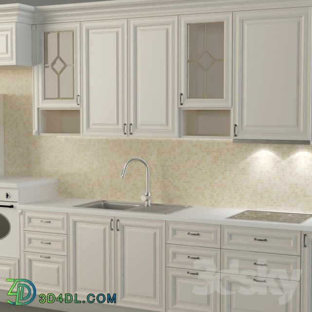 Kitchen - Kitchen with facades of Italion_ dolomite