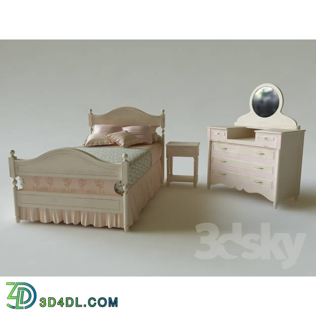 Bed - Bed_ chest of drawers for child