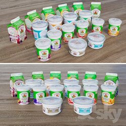 Food and drinks - Set of dairy products packaging 