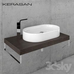 Wash basin - Sink Kerasan Ciotola with worktop 