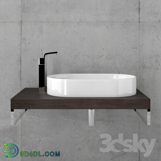 Wash basin - Sink Kerasan Ciotola with worktop