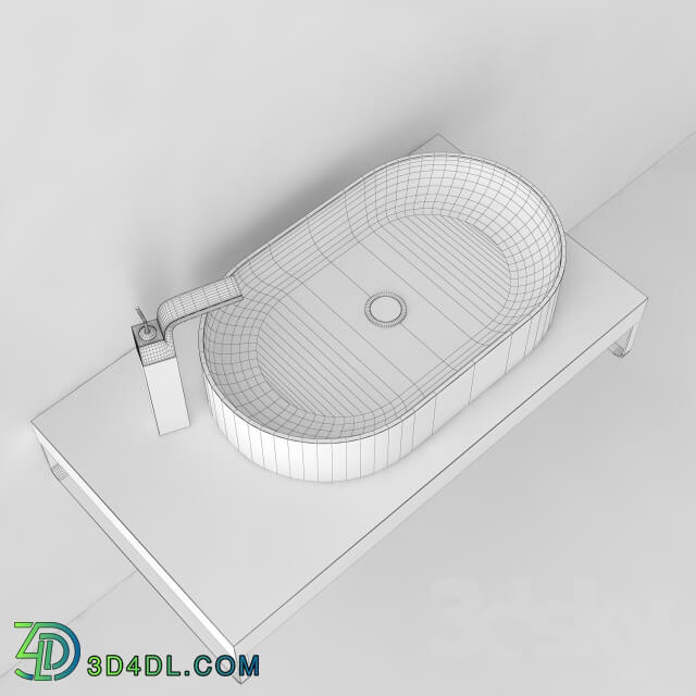 Wash basin - Sink Kerasan Ciotola with worktop