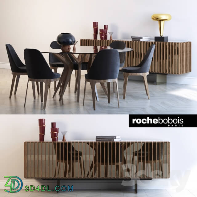 Table _ Chair - Roche bobois_ ASTER_ TOURNICOTI_ PALIS SIDEBOARD_ AIRE SUSPENSION