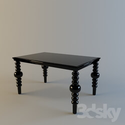 Table - Black lakirovanyj table 