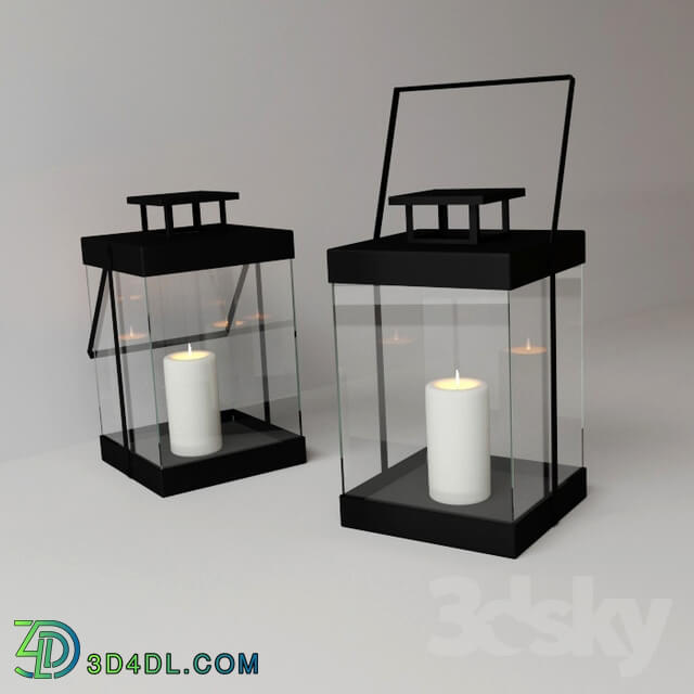 Other decorative objects - Sleek Hurricane Lantern