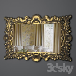 Mirror - Mirror in a gold frame 