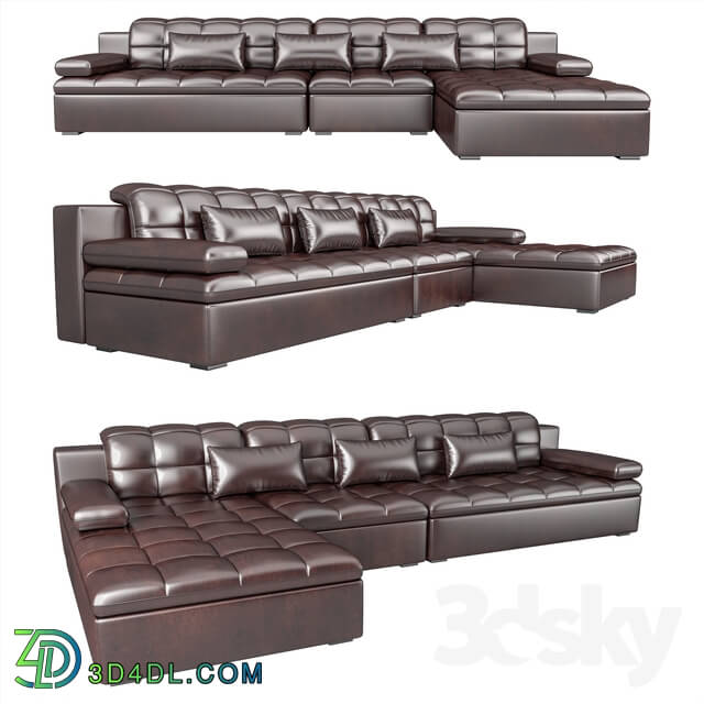 Sofa - PARLAK 330 leather corner sofa