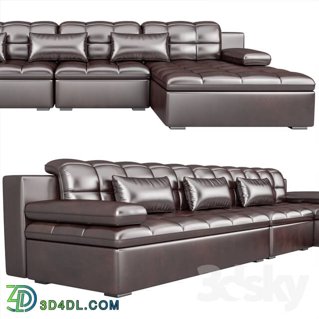 Sofa - PARLAK 330 leather corner sofa