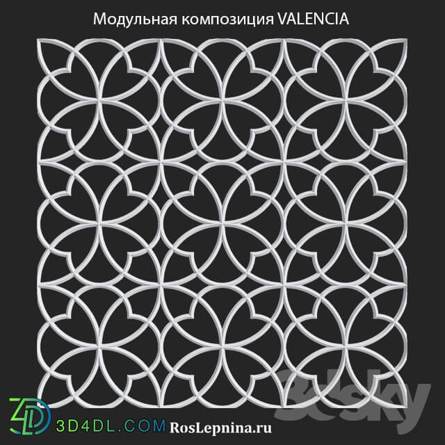 Decorative plaster - OM Modular composition VALENCIA from RosLepnina