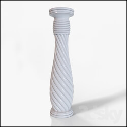 Decorative plaster - Column spiral 