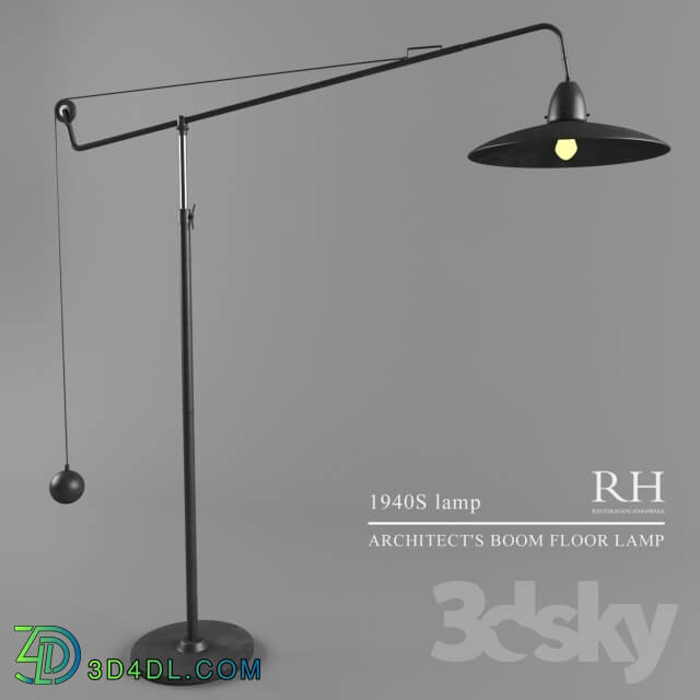 Floor lamp - 1940S ARCHITECT__39_S BOOM FLOOR LAMP