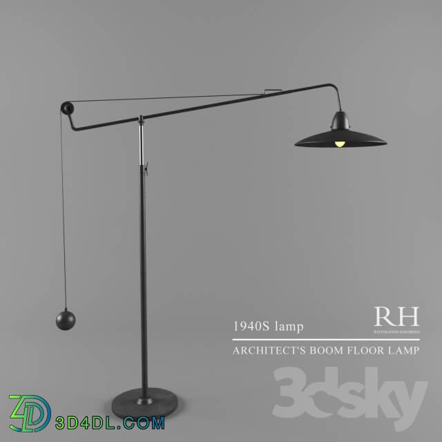 Floor lamp - 1940S ARCHITECT__39_S BOOM FLOOR LAMP