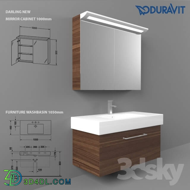 Bathroom furniture - Duravit Furniture Washbasin 1050