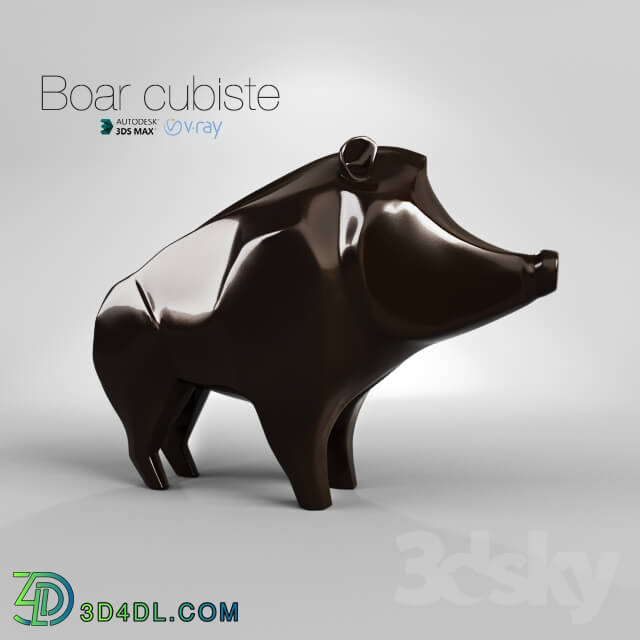 Other decorative objects - Boar Cubiste