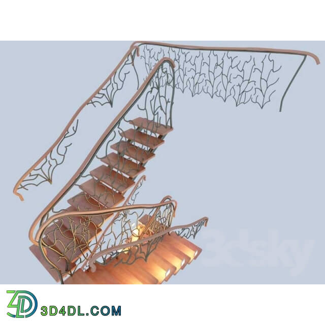 Staircase - Staircase with Bionic forgings