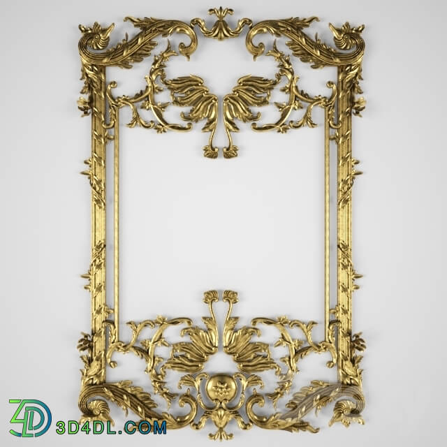 Decorative plaster - wall decorative golden